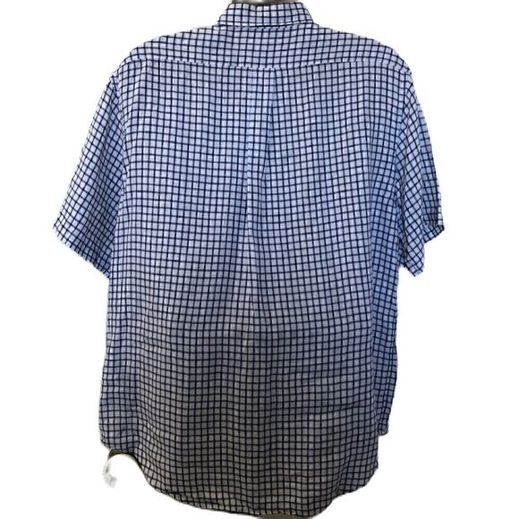 Vintage Daniel Cremieux Men's Fine Linen Italian Plaid Short Sleeve Shirt Large - Picture 2 of 7